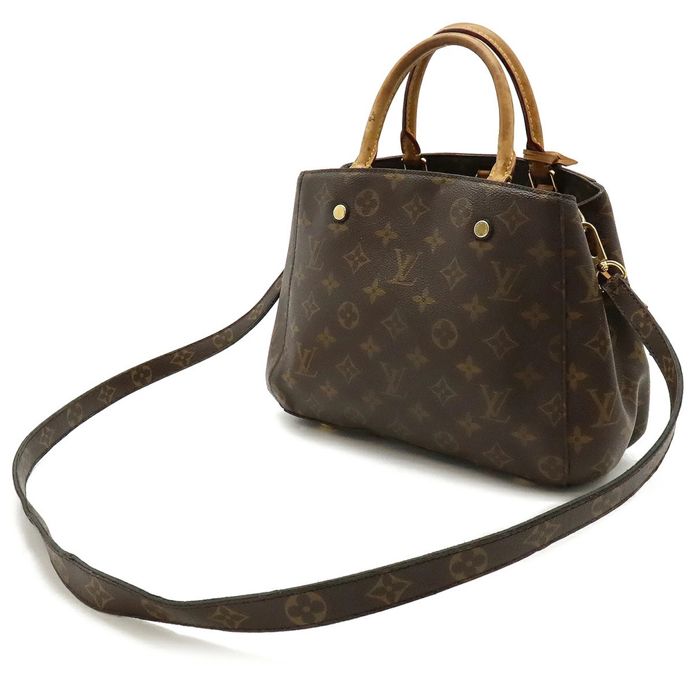 Louis Vuitton 2way Bag Shoulder Montaigne Monogram Brown